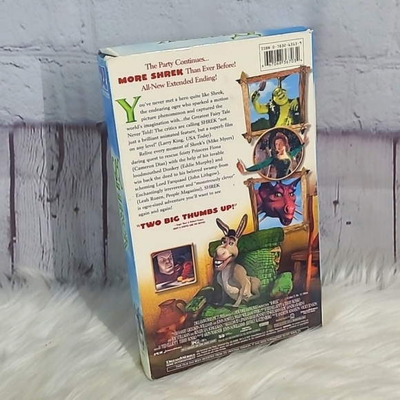 Vintage Y2K 2001 Original Shrek VHS Cassette Tape XL 1st Release Box Limited Edt - Picture 2 of 13